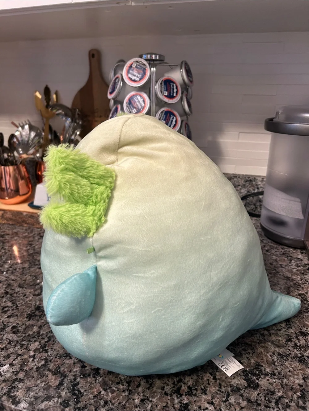 Squishmallows Mint Green to Aqua Kiss Heart Plush